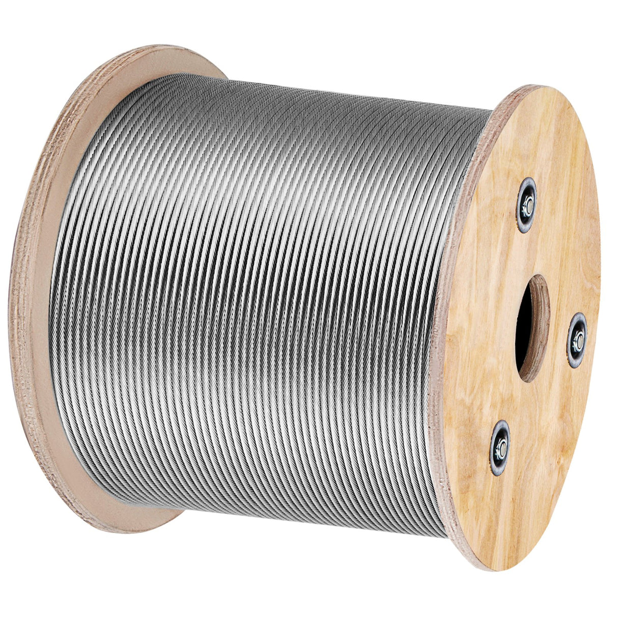 VEVOR 1/8 Stainless Steel Cable Railing 500ft, Wire Rope 316 Marine Grade, Braided Aircraft Cable 7x7 Strands Construction for Deck Rail Balusters