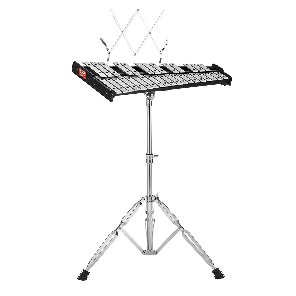 VEVOR 32 Note Glockenspiel Xylophone Bell Kit, Professional Percussion Instrument Set with Mallets, Drum Sticks, Music Stand, Adjustable Stand and Carrying Bag for Students & Adults