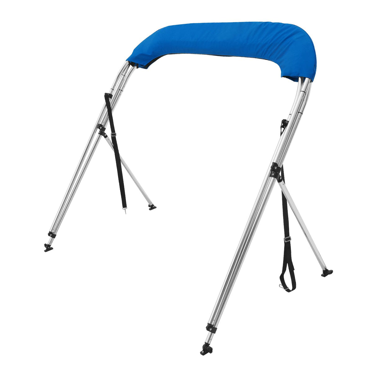 VEVOR 3 Bow Bimini Top Boat Cover, 900D Polyester Canopy with 1" Aluminum Alloy Frame, Waterproof and Sun Shade, Includes Storage Boot, 2 Support