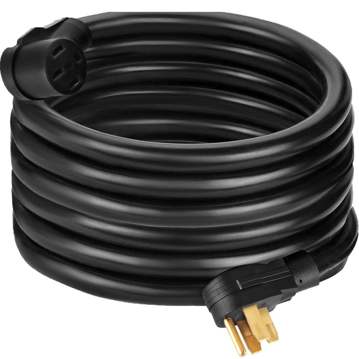 VEVOR 50Ft 50 Amp RV Power Cord Durable Heavy Duty RV Extension Cord Copper Wire RV Cord Power Supply Cable for Trailer Motorhome Camper