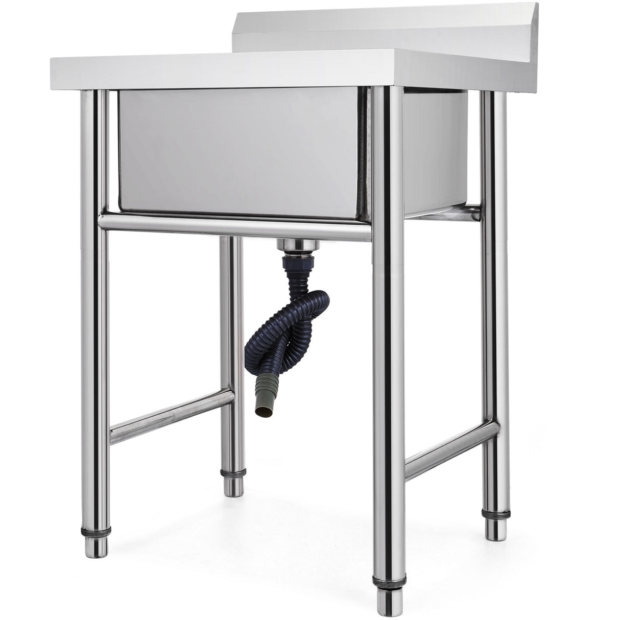 VEVOR Handmade Sink Non-magnetic Stainless Steel Kitchen Sink Hand Made 1 Compartment 44.4 x 41.9 x 25.4 cm Capacity Huge Tub Sink for Farmhouse Cafe Shop Hospital