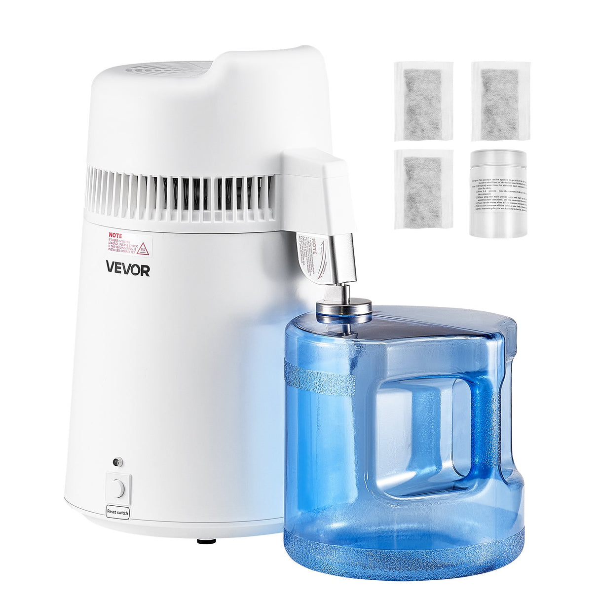 VEVOR 6L Water Distiller Home Countertop Purifier Machine 900W Plastic Container