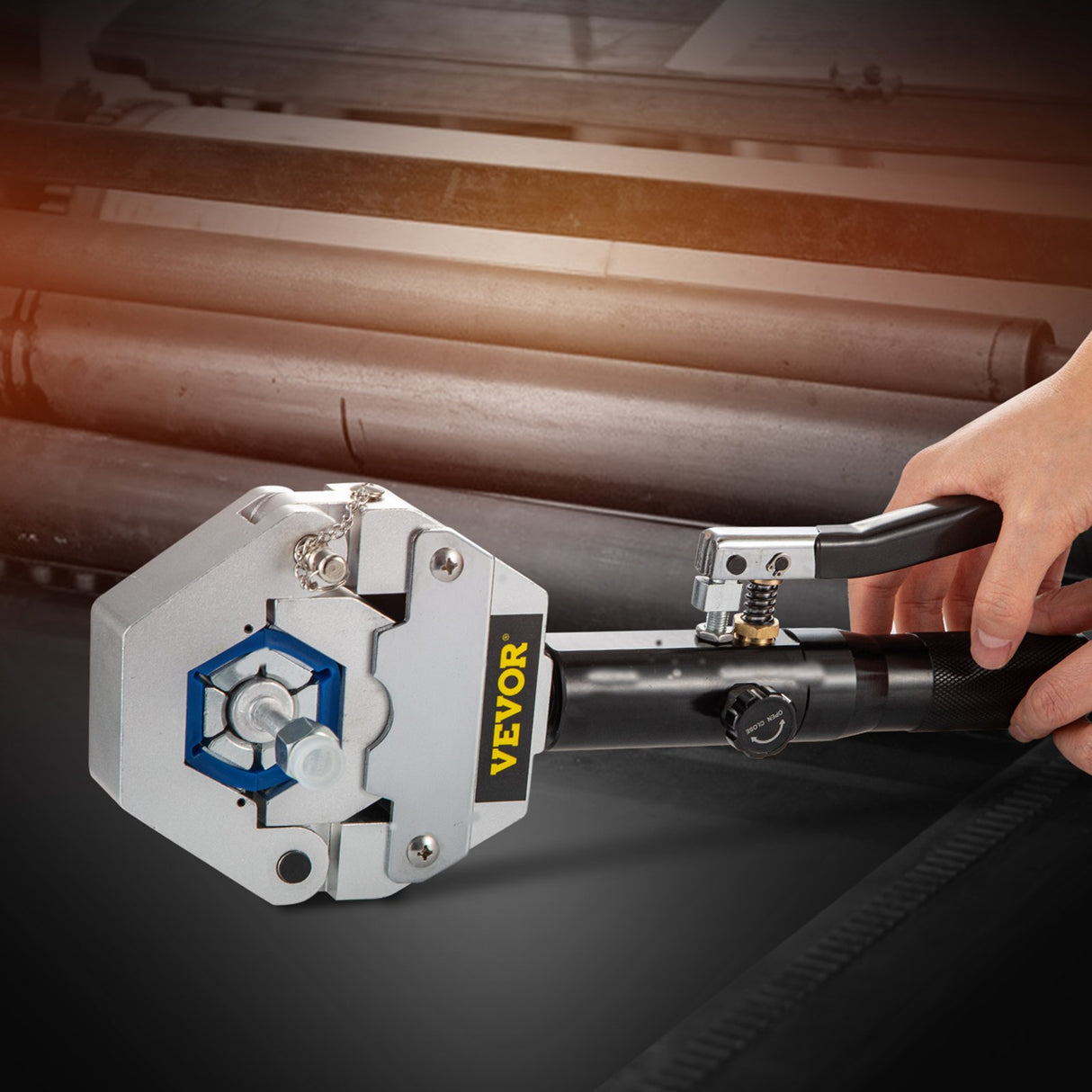 VEVOR Hydraulic Hose Crimper Hydra-Krimp 71500,Manual AC Hose Crimper Kit Air Conditioning Repaire Handheld,Hydraulic Hose Crimping Tool with 7 Die