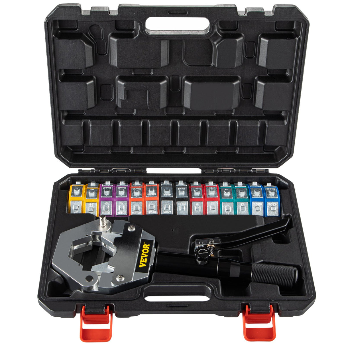 VEVOR Hydraulic Hose Crimper Hydra-Krimp 71500,Manual AC Hose Crimper Kit Air Conditioning Repaire Handheld,Hydraulic Hose Crimping Tool with 7 Die