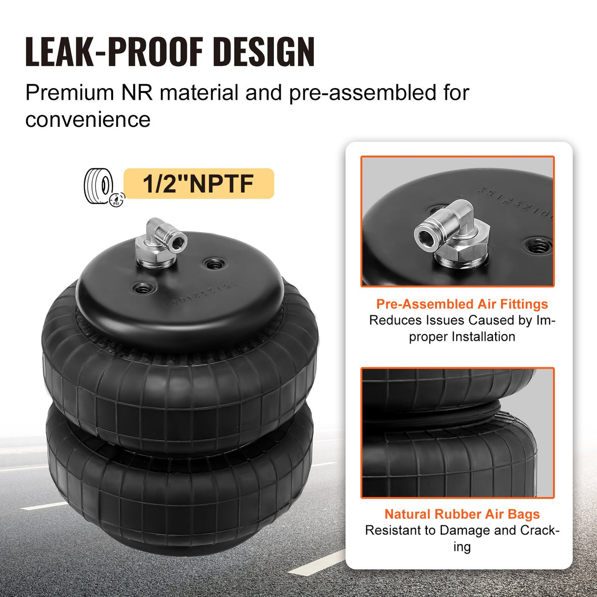 VEVOR Air Bag Suspension Kit, Air Springs Suspension Bag Kit Compatible with 2007-2018 Chevrolet Silverado 1500 and GMC Sierra 1500 2WD 4WD, 5000 lbs