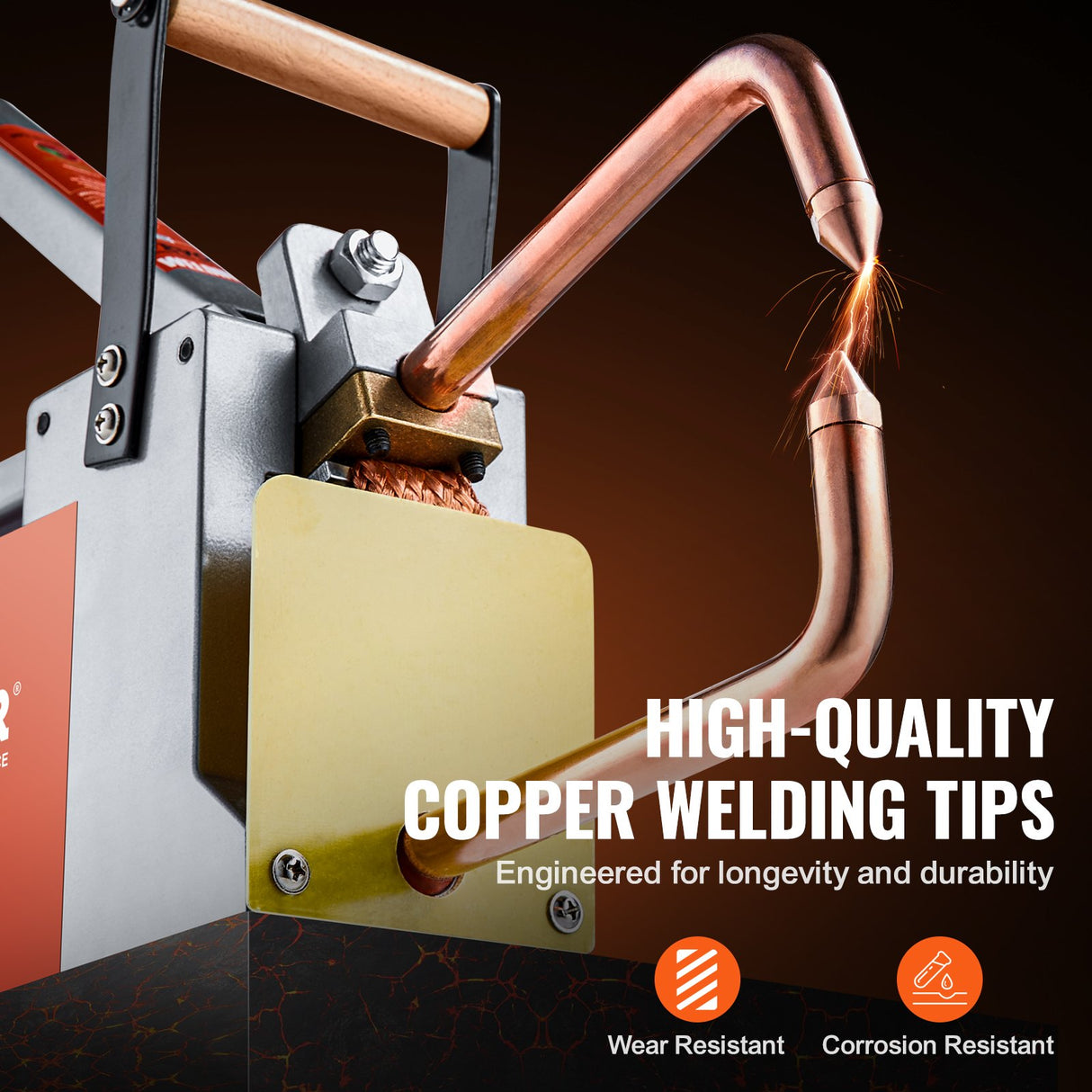 VEVOR Portable Spot Welder, 1/8-inch Thick Spot Welder Machine with 8KVA Input Capacity, Handheld Welding Tip Gun Metal Sheet Spot Welding Machine for Carbon Steel, Aluminum Sheet