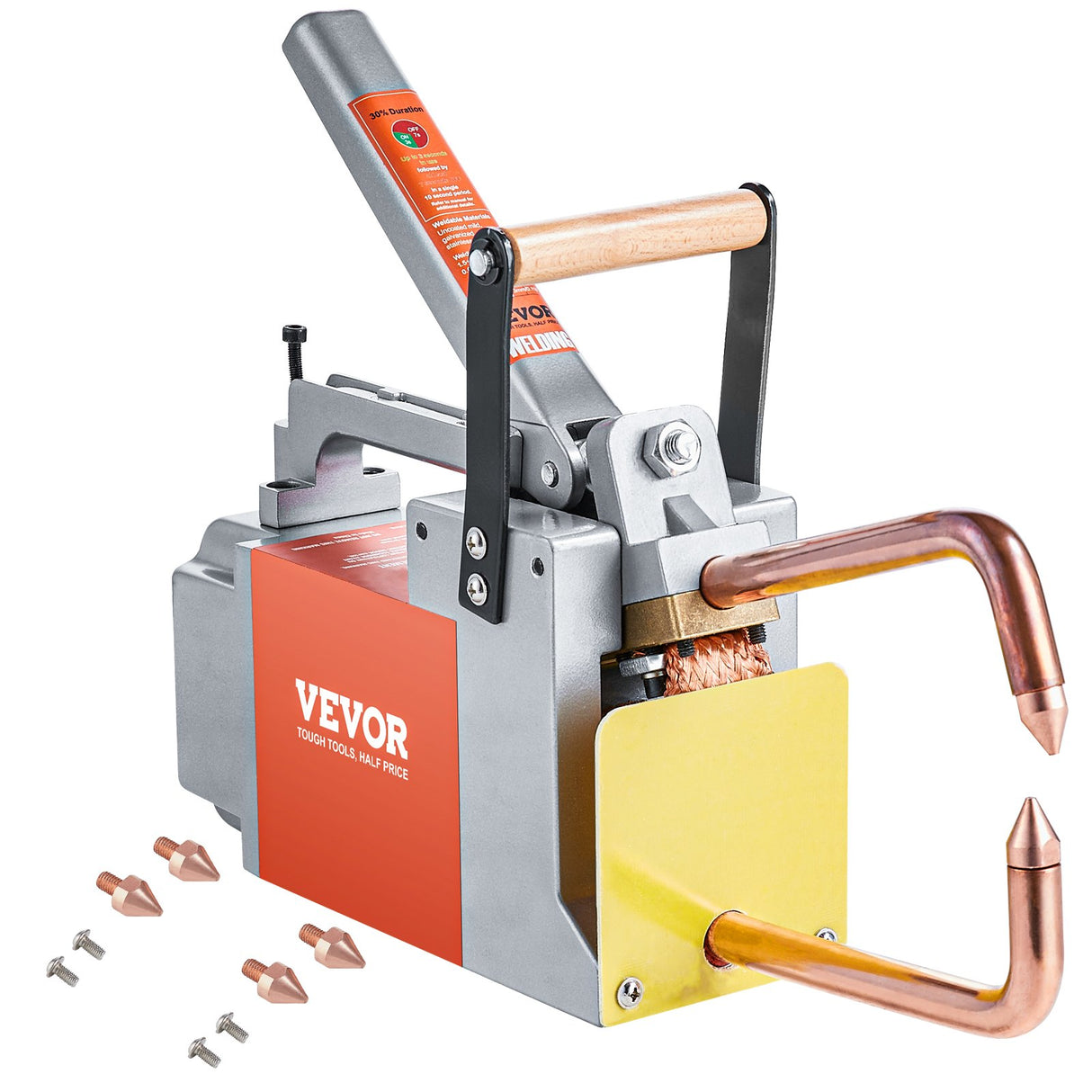 VEVOR Portable Spot Welder, 1/8-inch Thick Spot Welder Machine with 8KVA Input Capacity, Handheld Welding Tip Gun Metal Sheet Spot Welding Machine for Carbon Steel, Aluminum Sheet