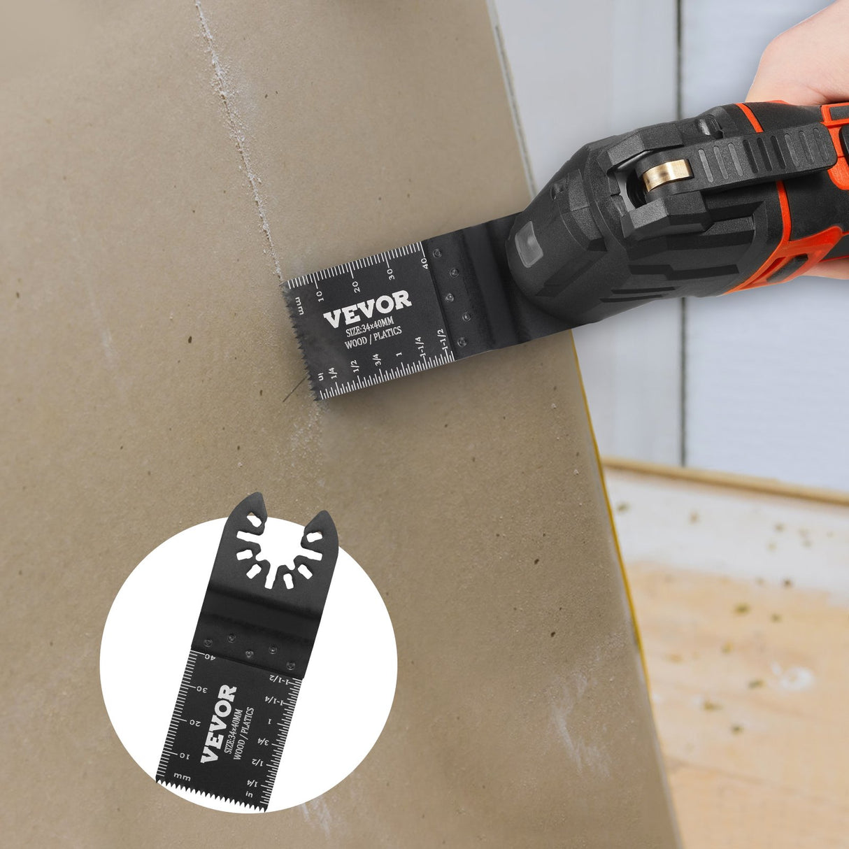 VEVOR 50PCS Oscillating Saw Blades, Universal Quick Release Oscillating Saw Blades, Multitool Tool Blades for Wood Plastic Aluminum, Fit Dewalt Bosch Milwaukee Hitachi Chicago Craftsman