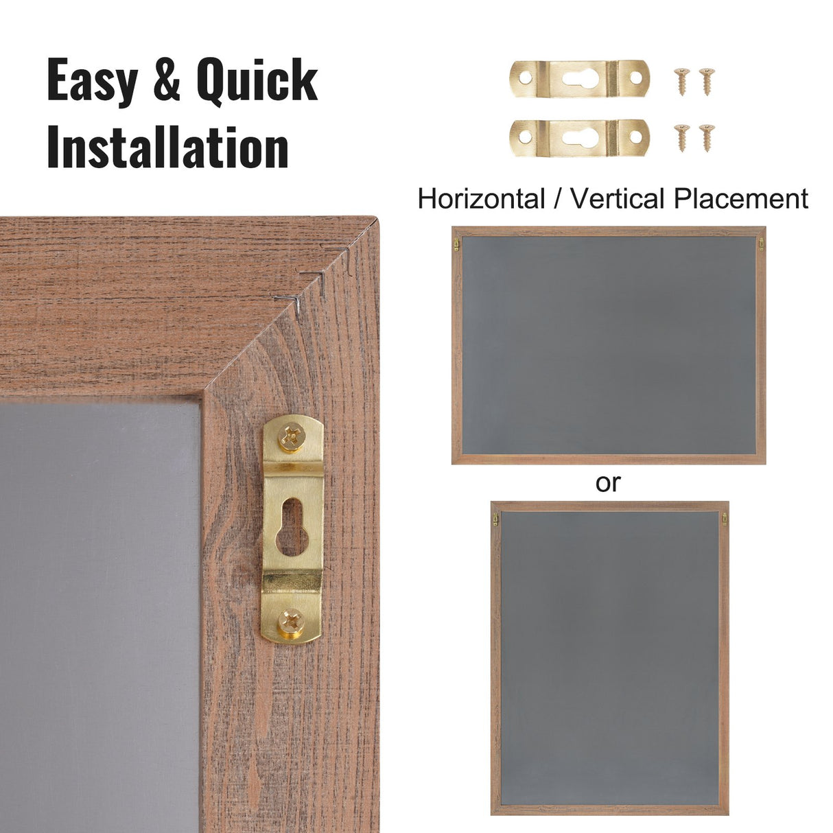 VEVOR 35"x46" Rustic Wood Framed Chalkboard Wall Hanging Magnetic Wedding Sign