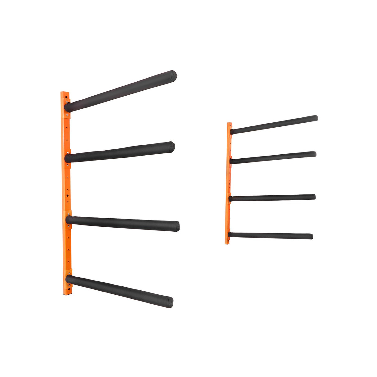 VEVOR Wall Kayak Storage Rack, 4-Capacity Wall Mounted Kayak Holders for Kayak Canoe Paddle Board, Kayak Storage Hooks with Adjustable Padded Arms,