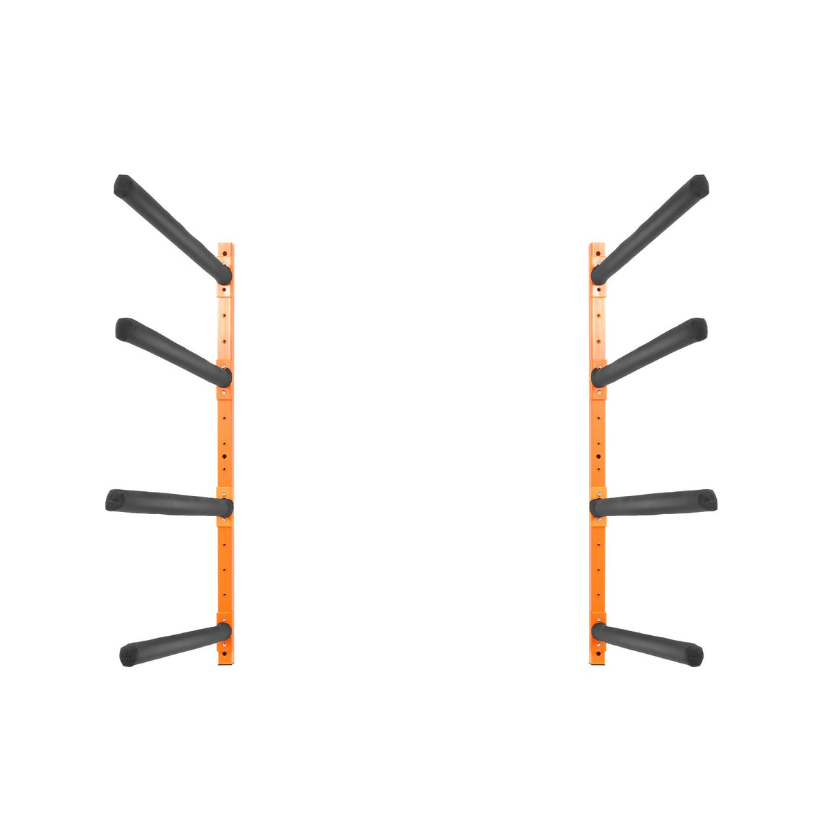 VEVOR Wall Kayak Storage Rack, 4-Capacity Wall Mounted Kayak Holders for Kayak Canoe Paddle Board, Kayak Storage Hooks with Adjustable Padded Arms,