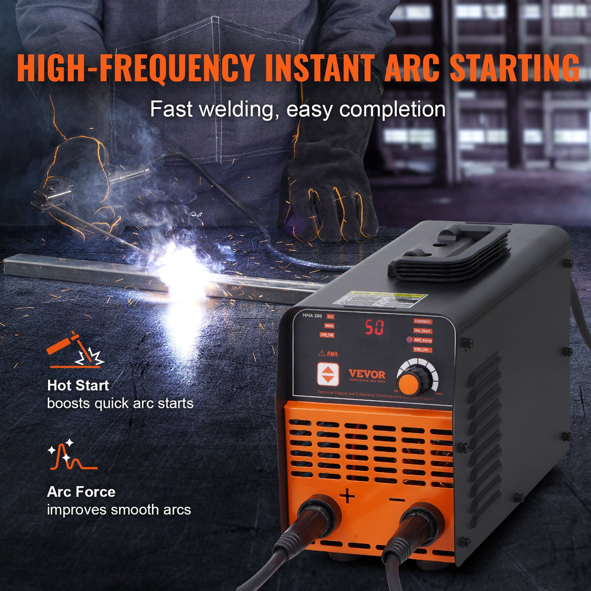 VEVOR ARC Stick Welder 220V 160A 2in1 Lift TIG Welding Machine Hot Start