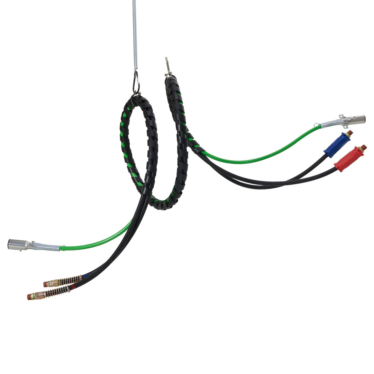 VEVOR 15FT Semi Truck Air Lines Kit, 3-in-1 Air Hoses & ABS Power Line for Semi Truck Trailer Tractor, 7-Way Plug Electrical Cord Cable and Rubber Air