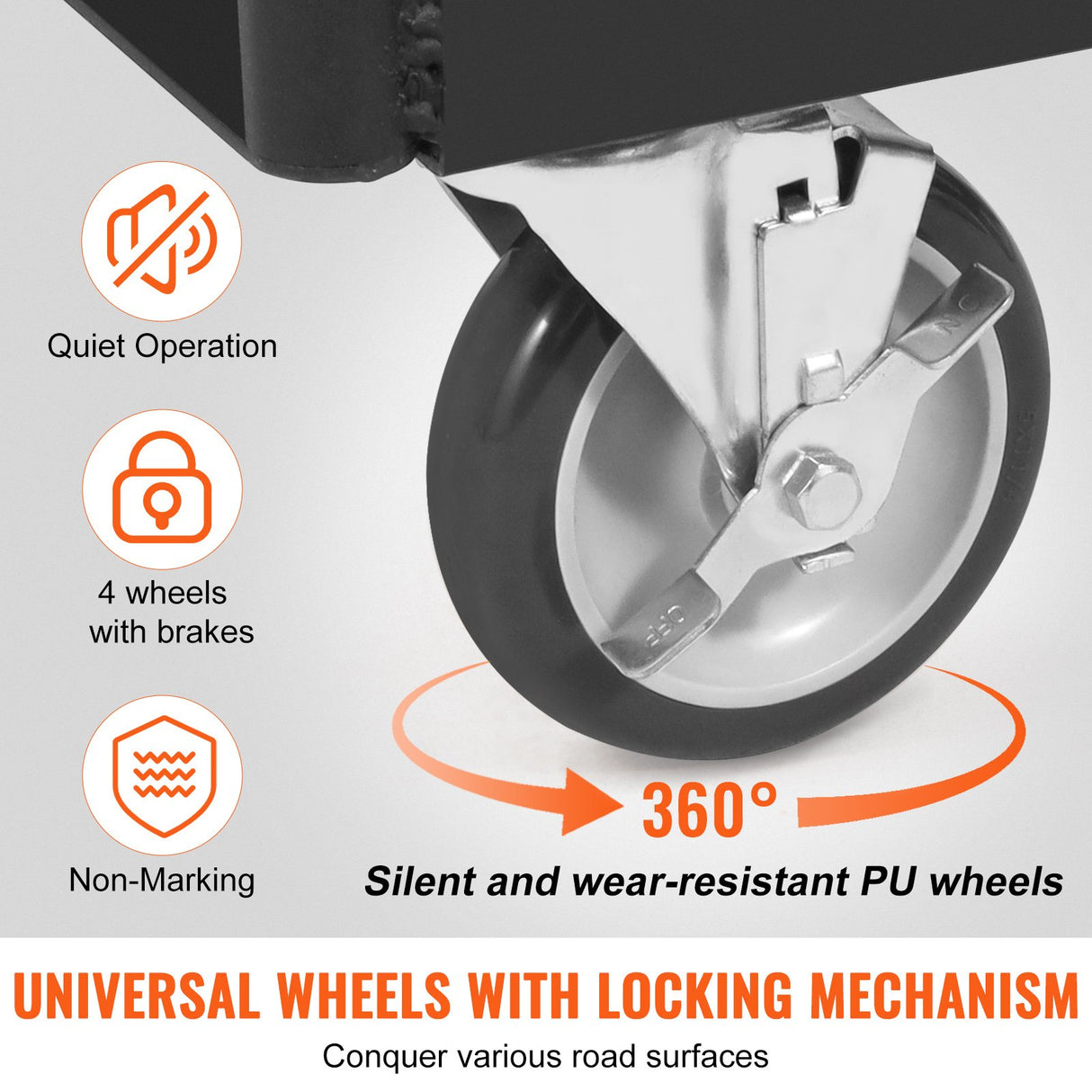 VEVOR Drywall Cart, 1500 LBS Panel Dolly Cart with 36.02" x 24.02" Deck and 5" Swivel Wheels, Heavy-Duty Drywall Sheet Cart, Handling Wall Panel,