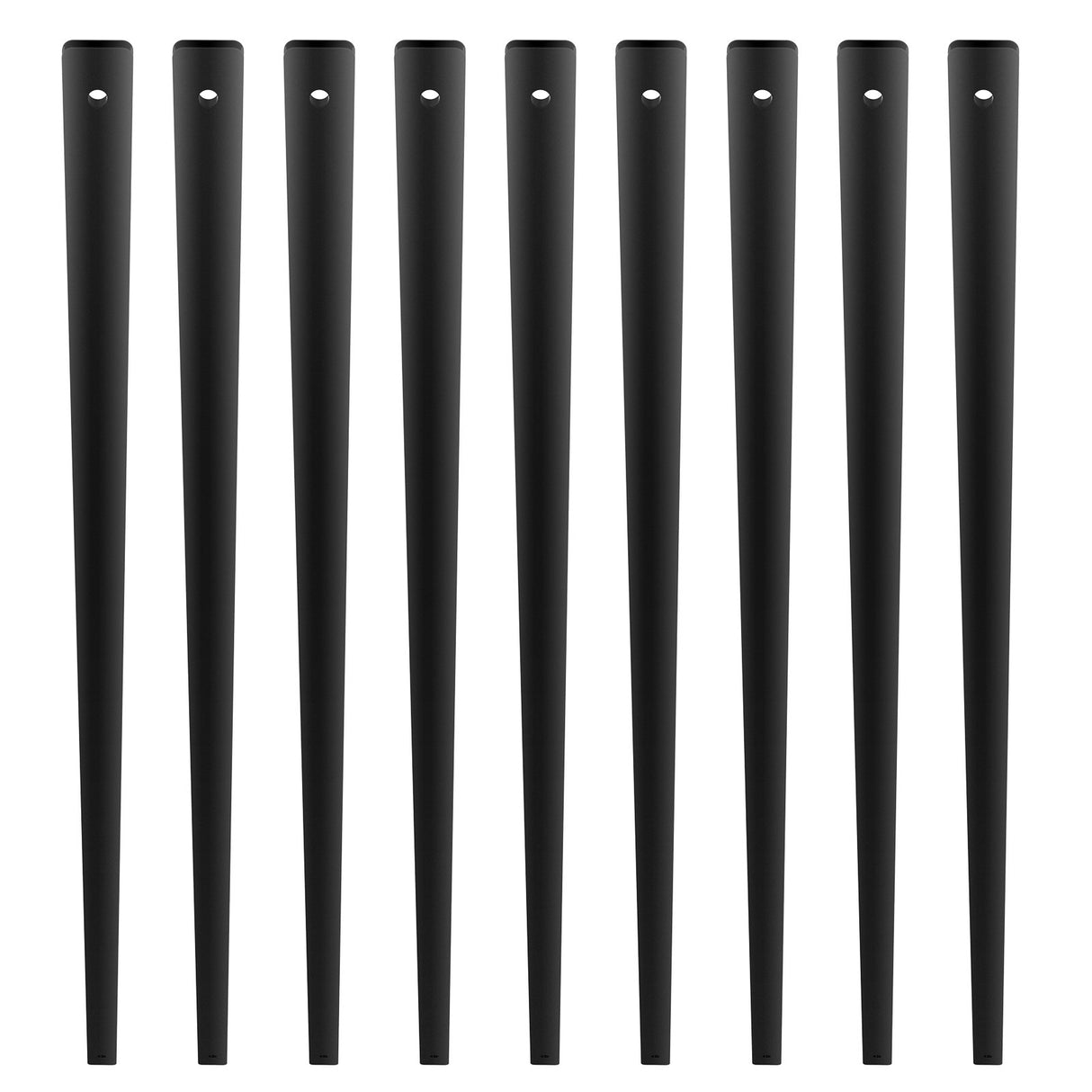 VEVOR Staircase Metal Balusters, 32.28"x1"x0.2" Flat Aluminum Alloy Decorative Banister Spindles, 51 Pack Deck Baluster with Screws, Classic Hollow Deck Railing Satin Black Powder Coated for Porch