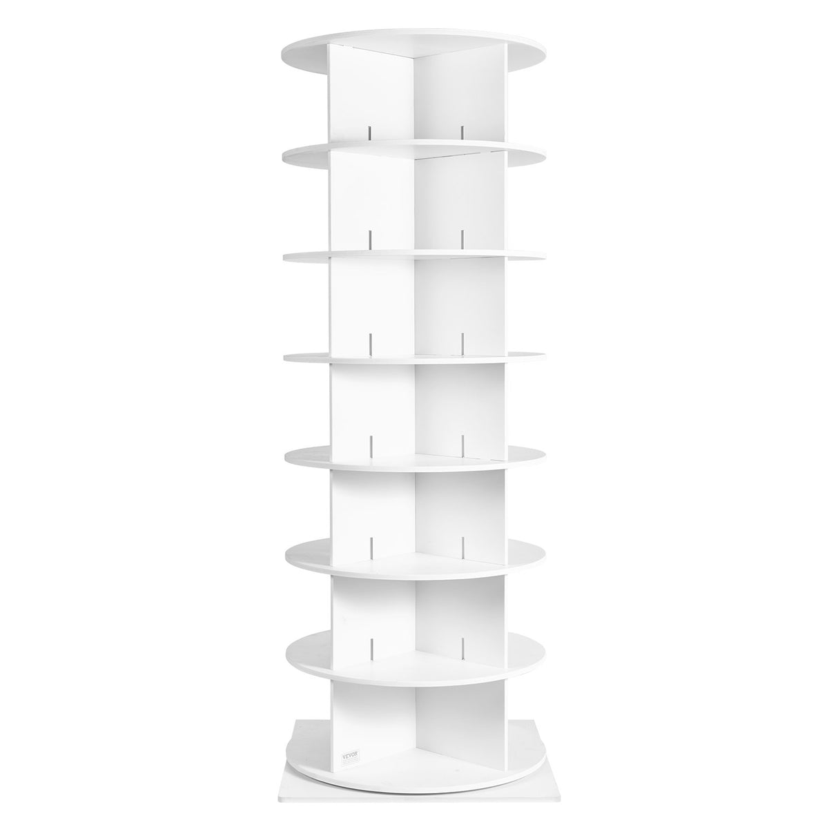 VEVOR 7-Tier Rotating Shoe Rack Tower 360°Spinning Shoe Display with Base Black