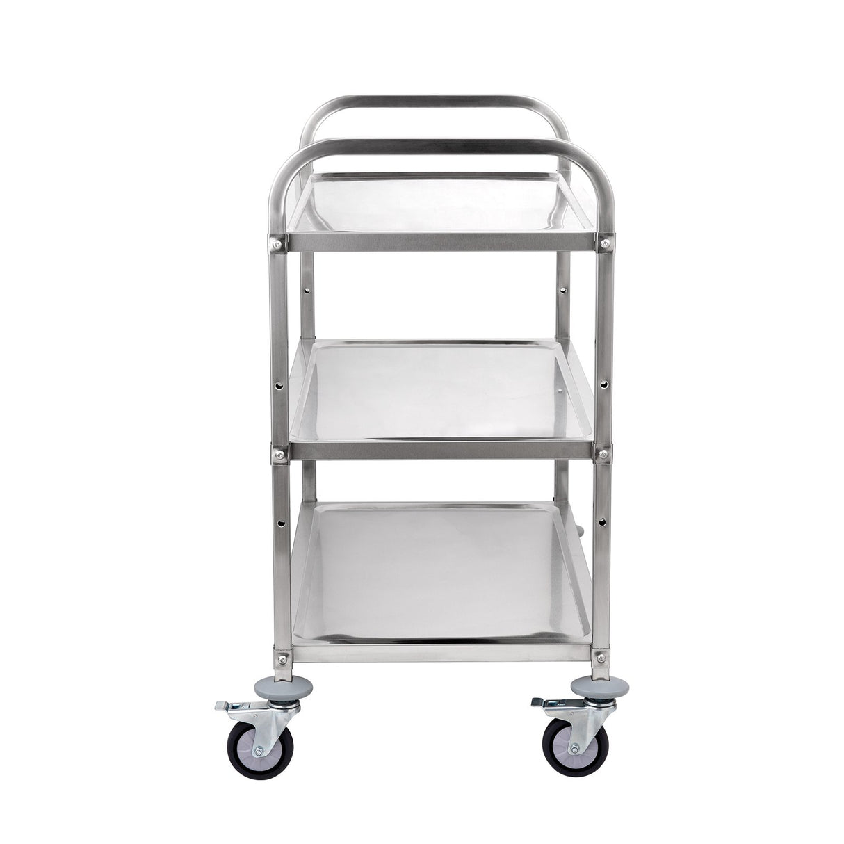 VEVOR 3-Tier Utility Cart Rolling Cart on Wheels 37.5"x20"x37.7" 450 LBS 6 Hooks