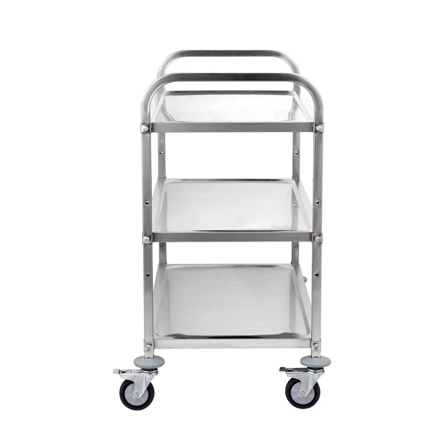 VEVOR 3-Tier Utility Cart Rolling Cart on Wheels 37.5"x20"x37.7" 450 LBS 6 Hooks
