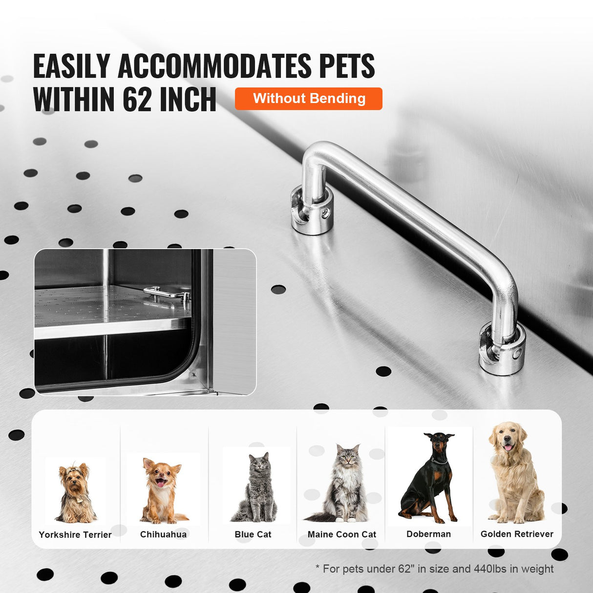 VEVOR 1.57M Pet Dog Bathing Station w/Ramp, Professional Stainless Steel Dog Grooming Tub w/ Soap Box, Faucet,Rich Accessory,Bathtub for Large,Medium,