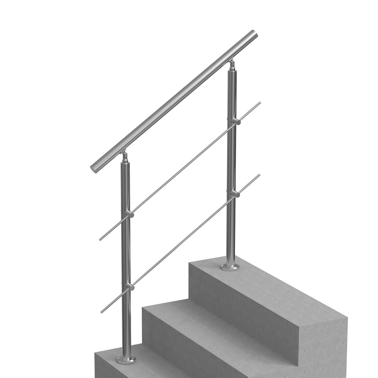 VEVOR 39.4in Handrails for Outdoor Steps 2 Crossbars Staircase for Porch Deck