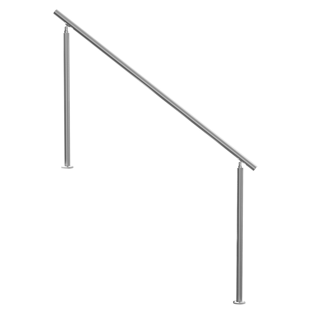 VEVOR Handrails for Outdoor Steps, 70.9 in/ 180cm Length Stair Hand Rail Kit, Transitional Stainless Steel Railings with Installation Kit, Double-column Staircase Handrails for Seniors,Porch & Deck