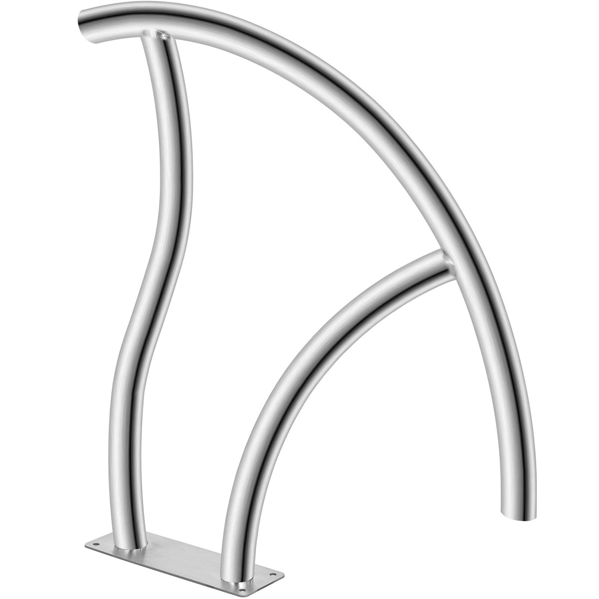 VEVOR Pool Handrail, 30" x 30" Swimming Pool Stair Rail, 2 PCs Stainless Steel Stair Pool Hand Rail Rated 375lbs Load Capacity, Pool Rail with Quick Mount Base Plate, and Complete Mounting Accessories