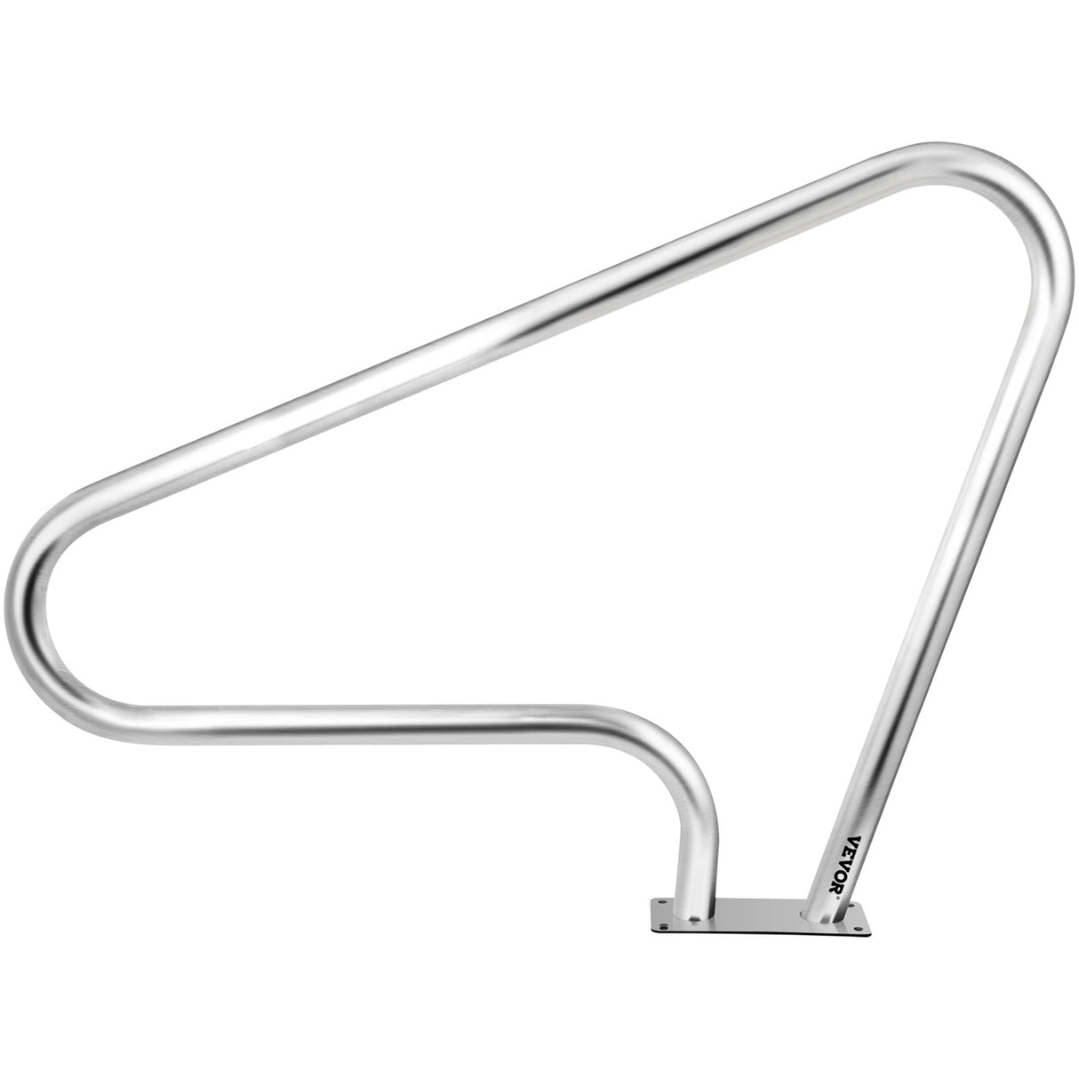 VEVOR Pool Rail 48x36 Pool Railing 304 Stainless Steel 250LBS Load Capacity Silver Rustproof Pool Handrail Humanized Swimming Pool Handrail with Blue Grip Cover & M8 Drill Bit & Self-Taping Screws
