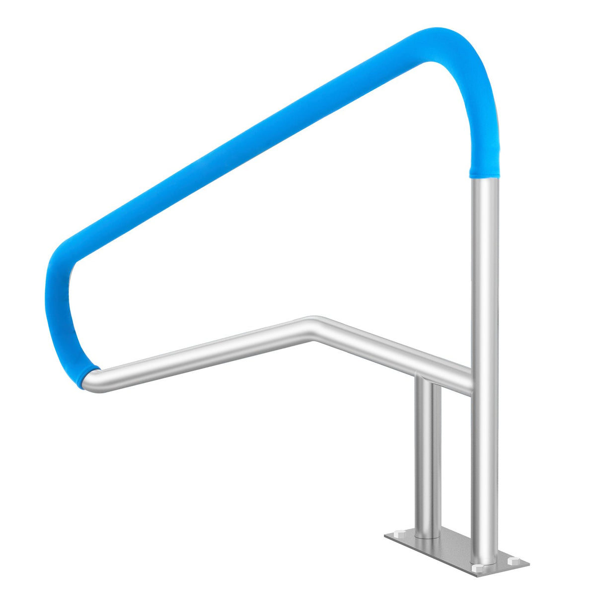Pool Handrail 55 x 32 inch Stainless Steel with Base Plate for Spas