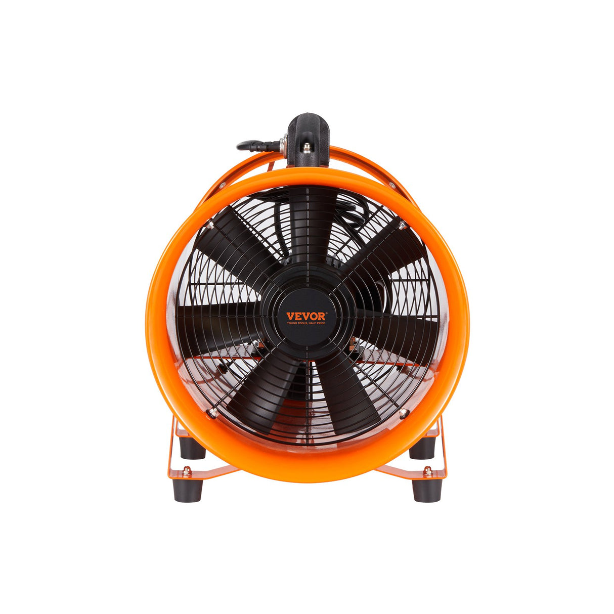 VEVOR Portable Ventilator, 304.8mm/12inch Heavy Duty Cylinder Fan with 10m Duct Hose, 367W Strong Shop Exhaust Blower 2574CFM, Industrial Utility Blower for Sucking Dust, Smoke, Smoke Home/Workplace
