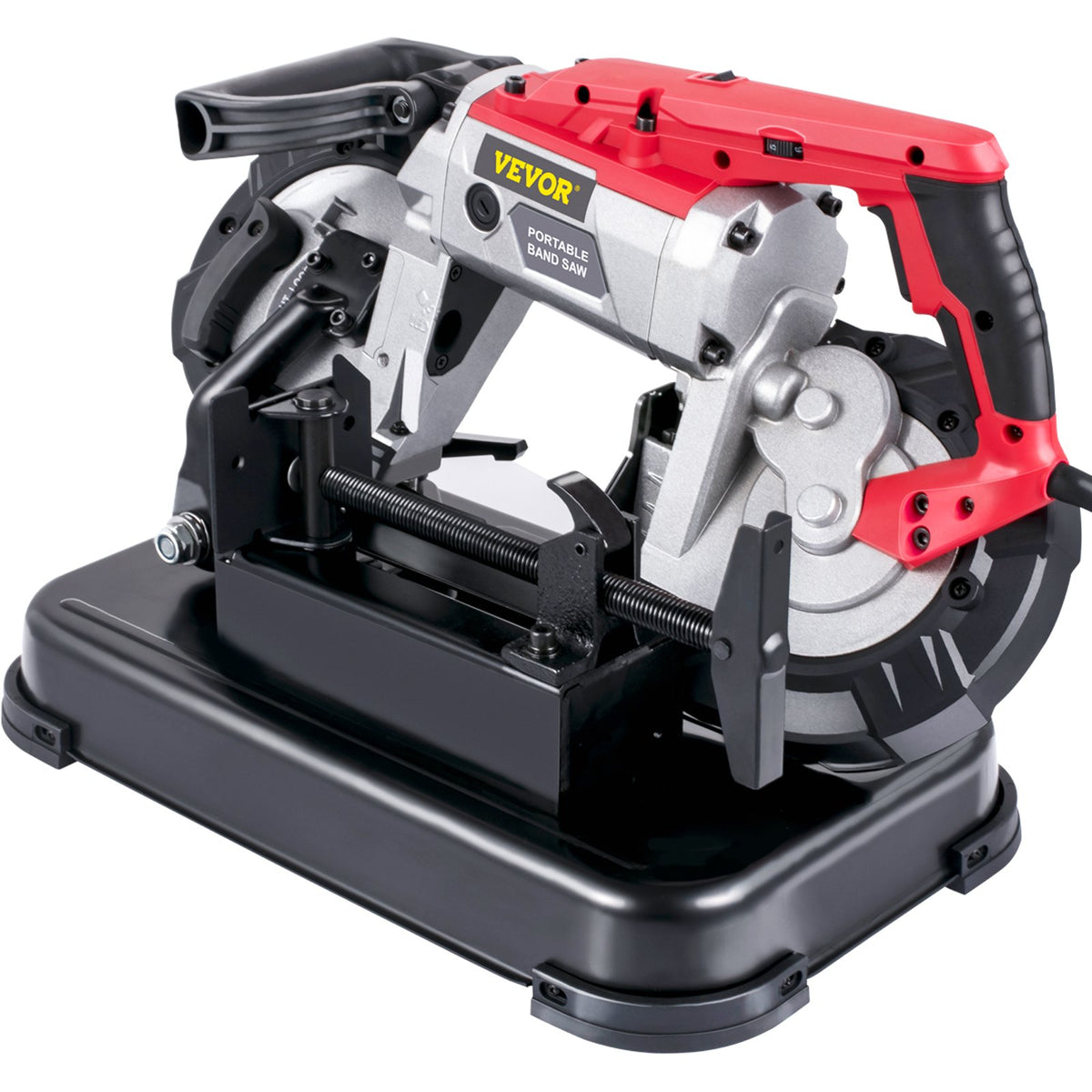 VEVOR Portable Band Saw,with Removable Alloy Steel Base Cordless Band Saw,127mm Cutting Capacity Hand held Band Saw,Variable Speed Portable Bandsaw,
