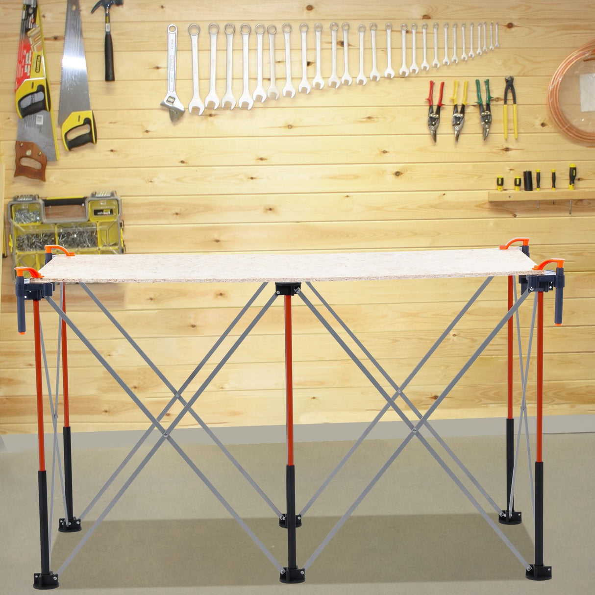 VEVOR Portable Folding Workstand 1267 x 665 mm Collapsible Work Stand 1135 kg