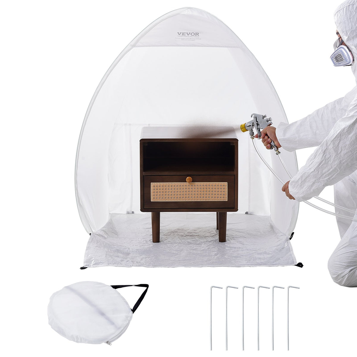Spray Paint Shelter Portable Spray Paint Tent Booth 3.3 x 2.9 x 3.3ft Pop Up