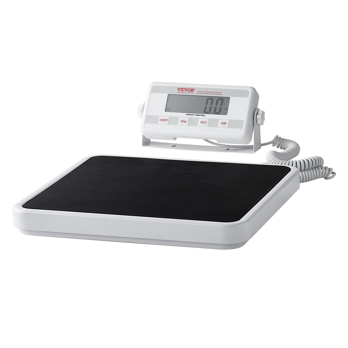 VEVOR Portable Medical Scale, Professional Digital Physician Scale for Weighing - with Anti-Slip Mat, 2 Units (kg/lb), Hold & Tare Function, 400LBS Capacity Physician Wight Scale for Gym Home Hospital