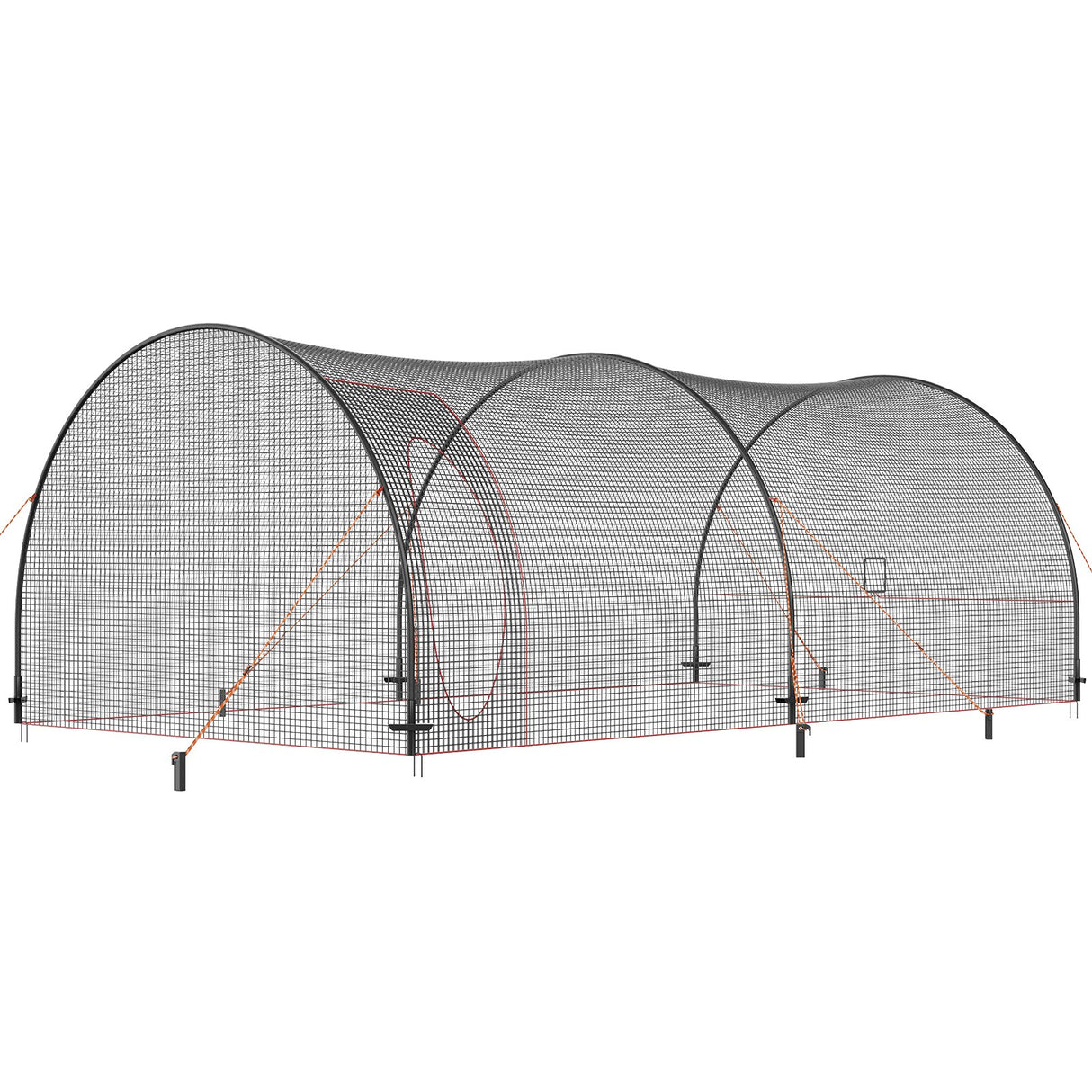 VEVOR Baseball Batting Cage, Softball and Baseball Batting Cage Net and Frame, 22x12x8ft Practice Portable Cage Net with Carry Bag, Heavy Duty Enclosed Pitching Cage, for Backyard Batting Hitting Training 670CM