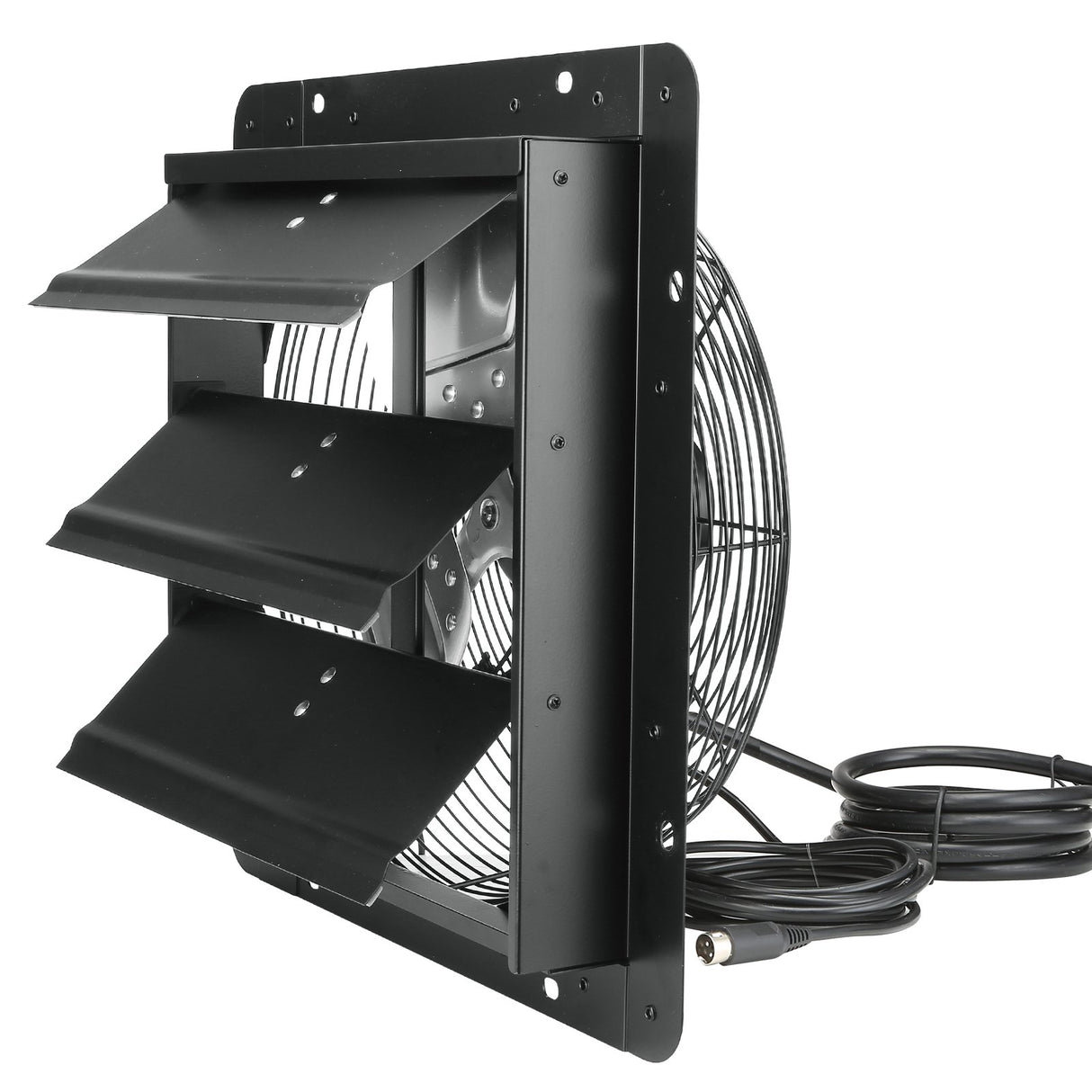 VEVOR Shutter Exhaust Fan, 356 mm / 14inch with Temperature Humidity Controller, EC-motor, 1024 CFM, Variable Speed Adjustable Wall Mount Attic Fan,