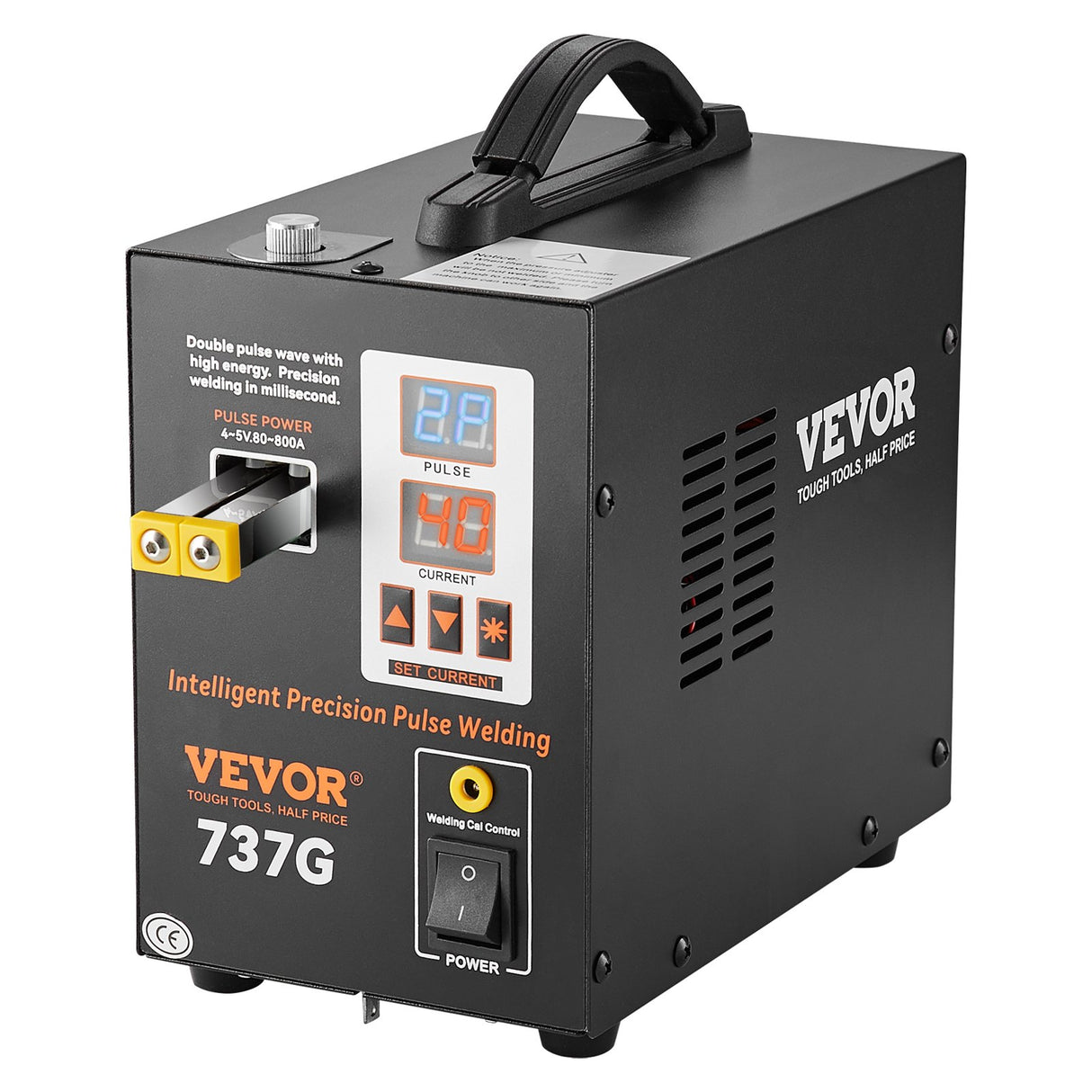 VEVOR Spot Welder, 737G Pulse Spot Welder, Portable High-Power Welding Machine Soldering Station with 2 Welding Modes and LED Lighting for 0.12mm Pure