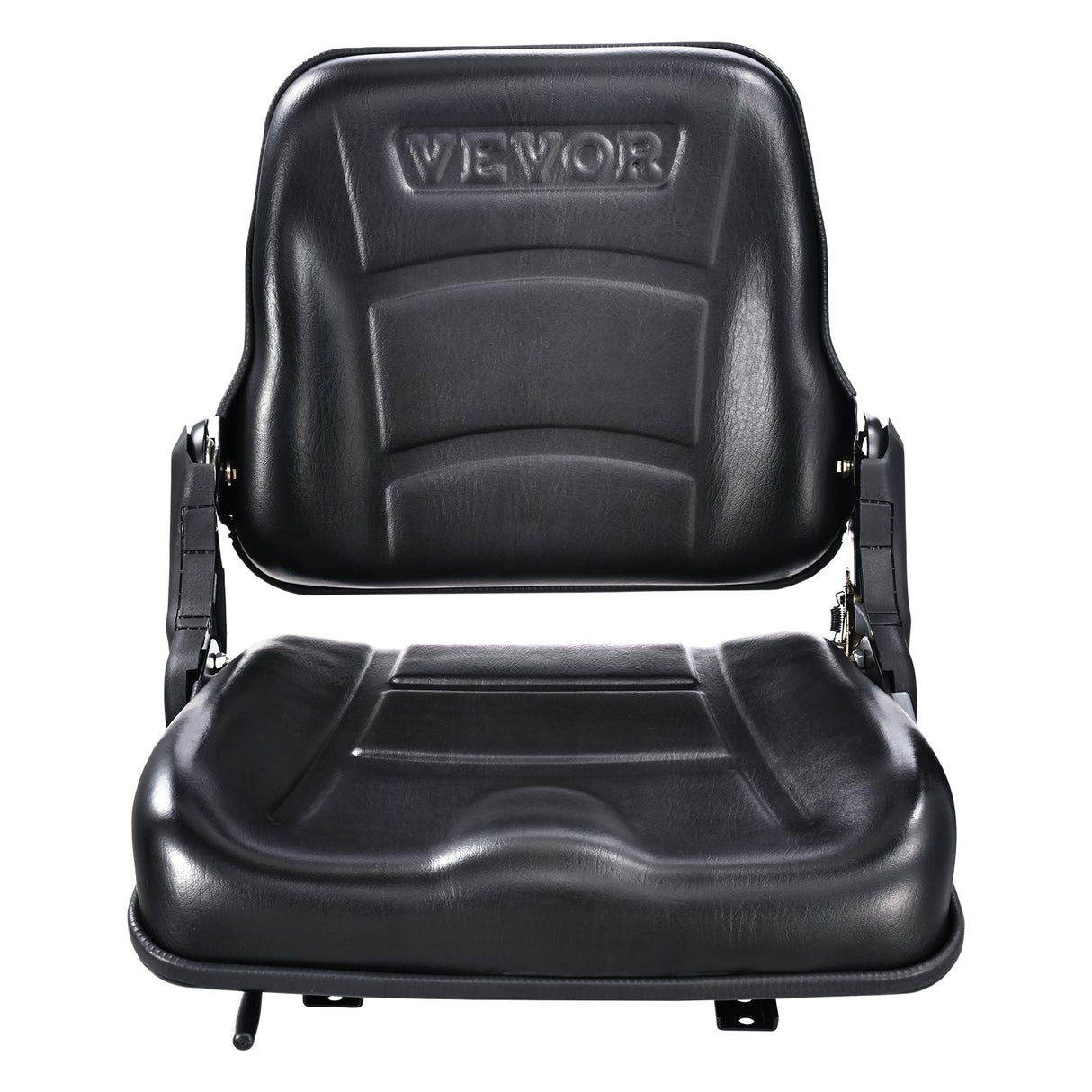 VEVOR Universal Forklift Seat, Fold Down Tractor Seat with Adjustable Angle Back and Micro Switch, 16-34 cm Extended Slot Comfortable Forklift Seat