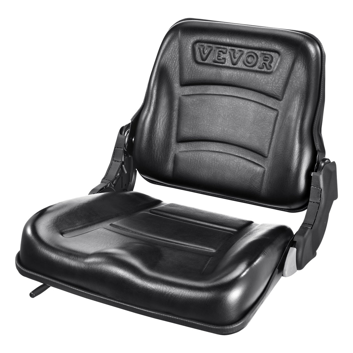 VEVOR Universal Forklift Seat, Fold Down Tractor Seat with Adjustable Angle Back and Micro Switch, 16-34 cm Extended Slot Comfortable Forklift Seat