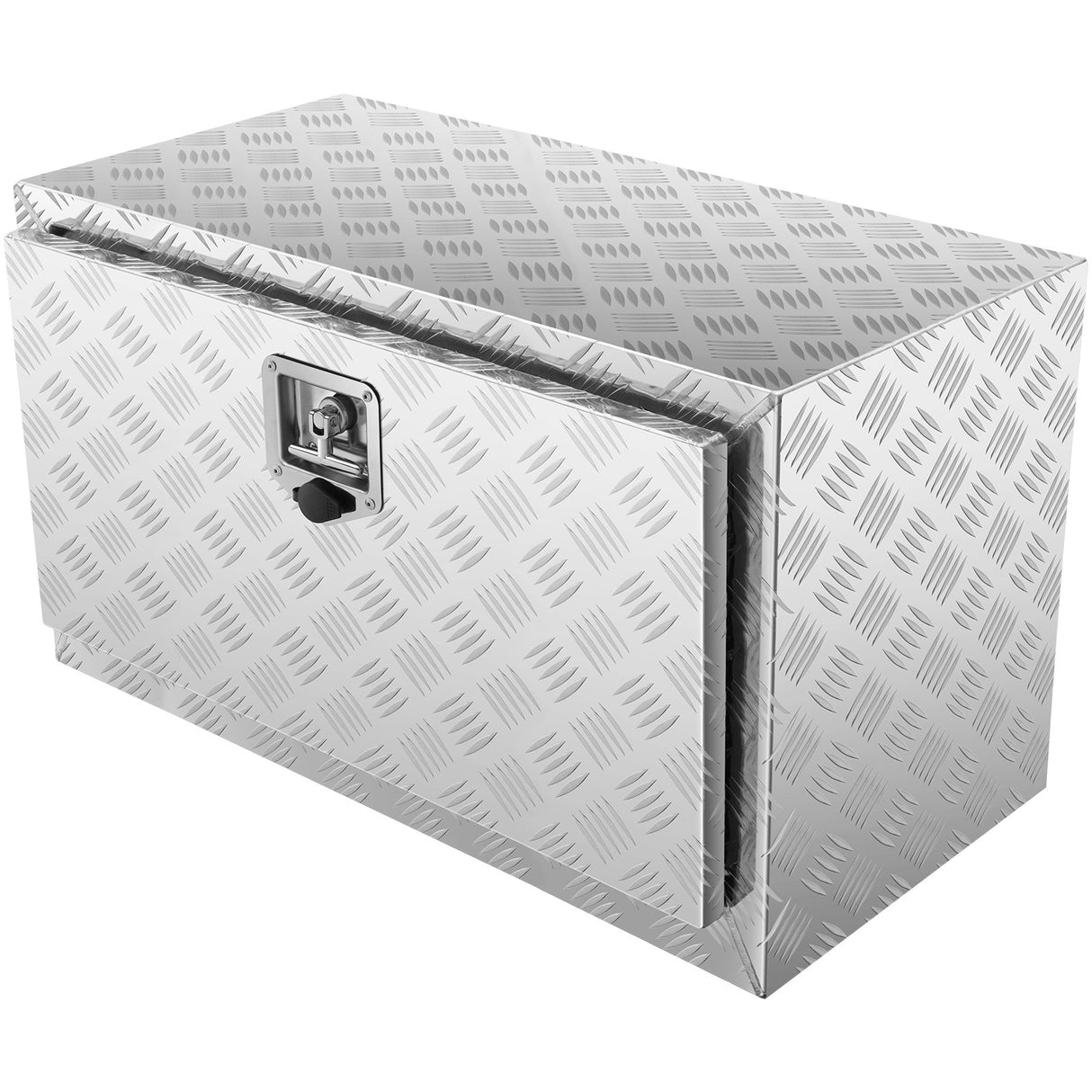 VEVOR Underbody Truck Box, 30"?14"?16" Pickup Storage Box, Heavy Duty Aluminum Diamond Plate Tool Box with Lock and Keys, Waterproof Trailer Storage