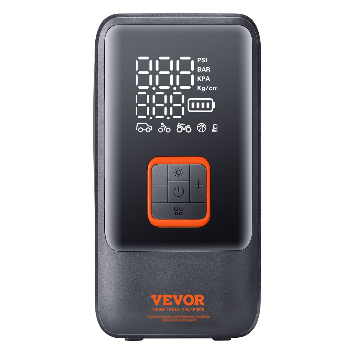 VEVOR Tire Inflator Portable Air Compressor, Dual-Cylinder & 12000mAh Rechargeable Air Pump, 30s Fast Inflation Tire Pump with Auto-Off, LCD Pressure Gauge for Car Motorcycle Bike Ball