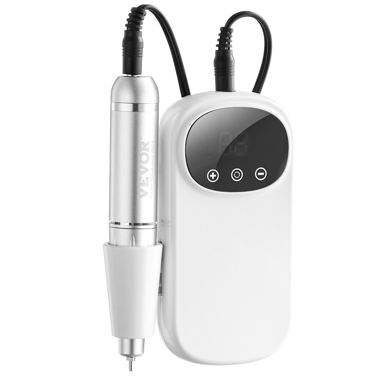 VEVOR Electric Rechargeable Nail Drill, 35,000RPM Portable Cordless Nail E File Machine, LCD-Display Acrylic Gel Grinder Tool with 6 Bits and 50PCS