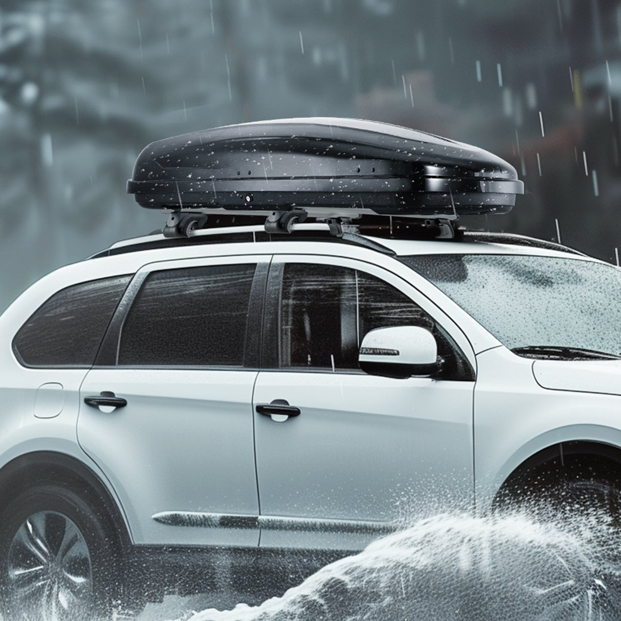 Rooftop Cargo Carrier 220 L Luggage Storage Box ABS for SUVs Cars
