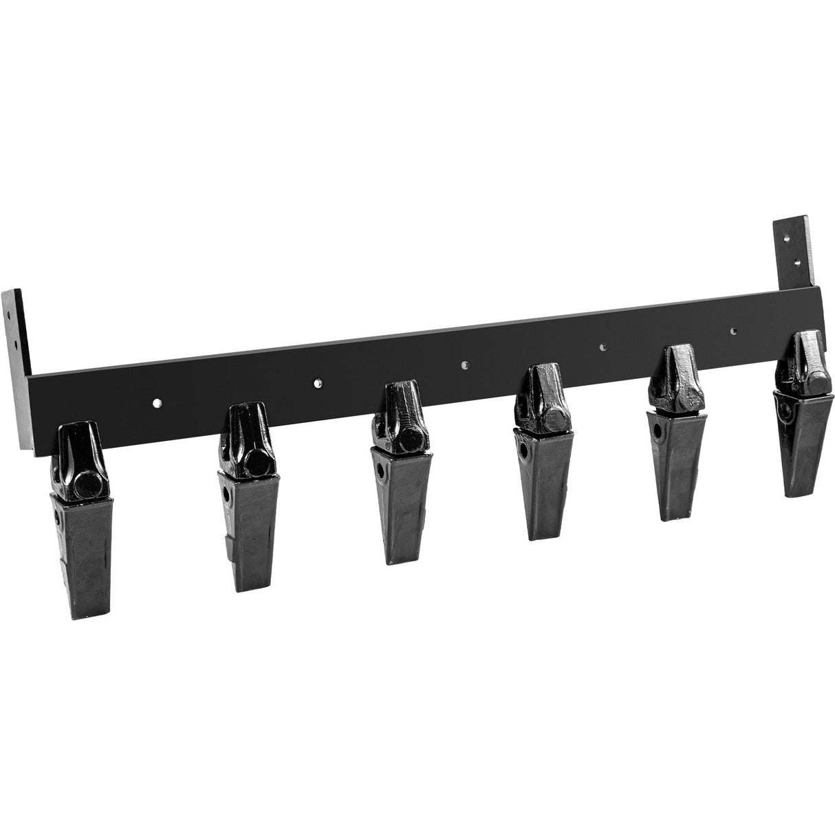 VEVOR Bucket Tooth Bar, 48in Inside Bucket Width Tractor Bucket Teeth, 9.84in Teeth Space Tooth Bar for Loader Bucket 23TF, Bolt on Tooth Bucket