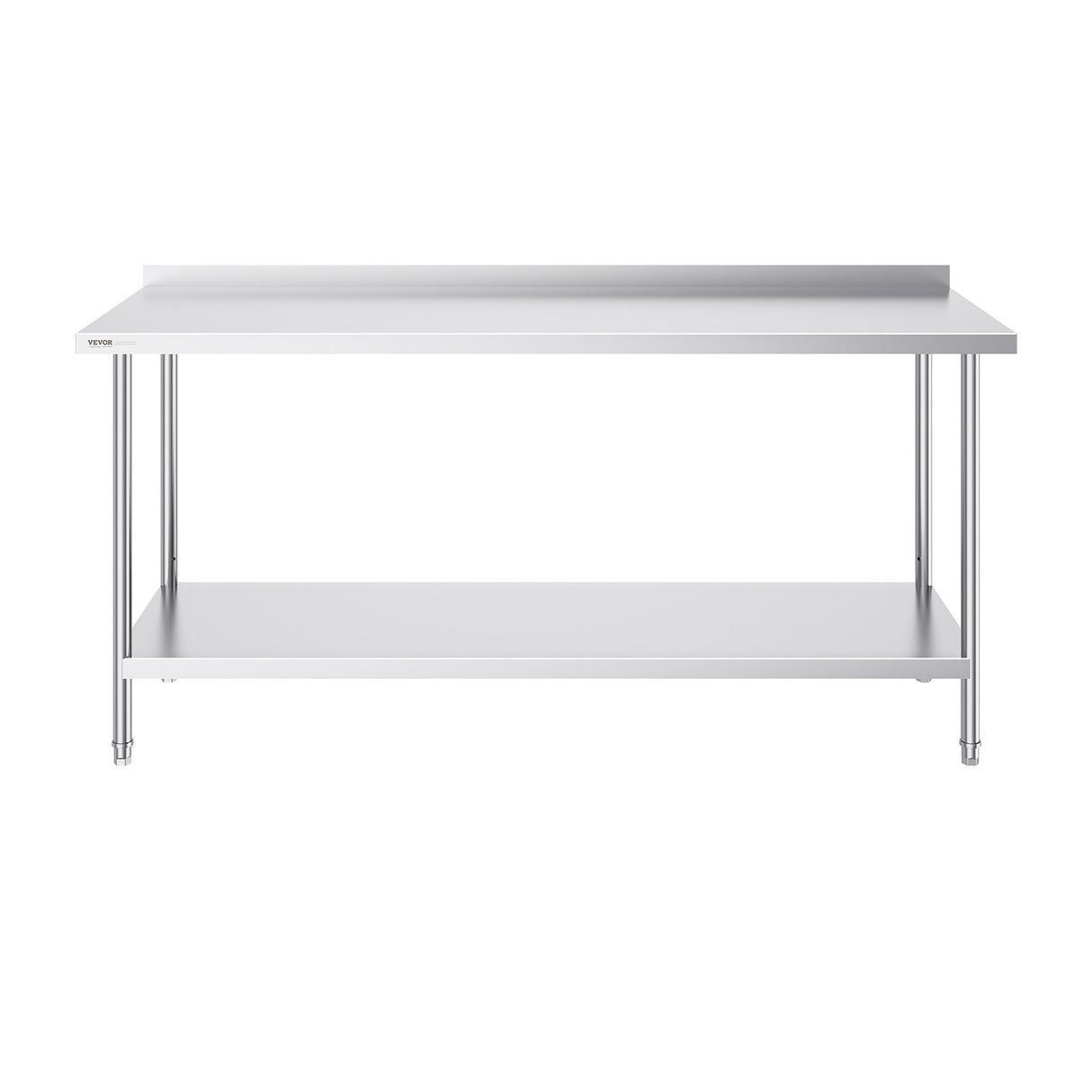 VEVOR 24 x 72 x 36 Inch Stainless Steel Work Table, Commercial Food Prep Worktable Heavy Duty Prep Worktable, Metal Work Table with Adjustable Height for Restaurant, Home and Hotel