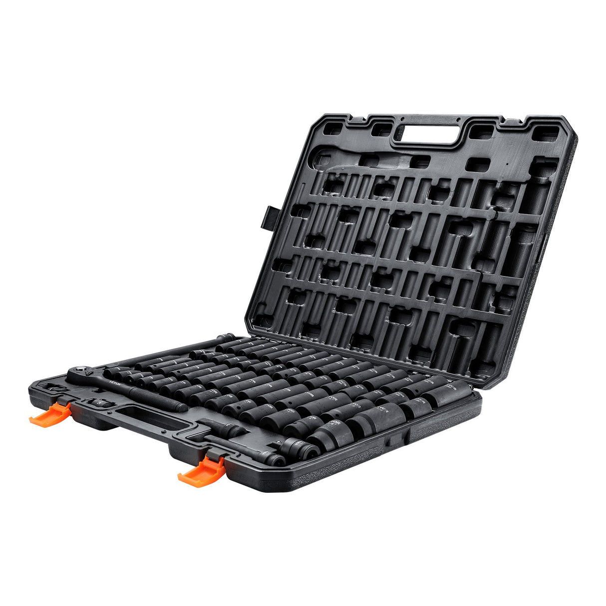 VEVOR 1/2" Drive Impact Socket Set, 65 Piece Socket Set SAE 3/8" to 1-1/4" and Metric 10-24mm, 6 Point Cr-V Alloy Steel for Auto Repair, Rugged