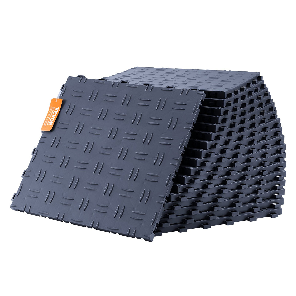 VEVOR Garage Tiles Interlocking, 12 x 12 x 0.53 inch 50 Pack Garage Floor Covering Tiles, Non-Slip D
