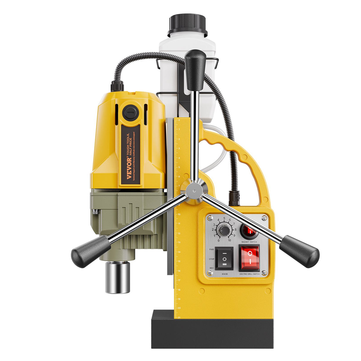 Magnetic Drill 1200W 2810 lbf Mag Drill Press 1.6 in Boring Diameter Yellow