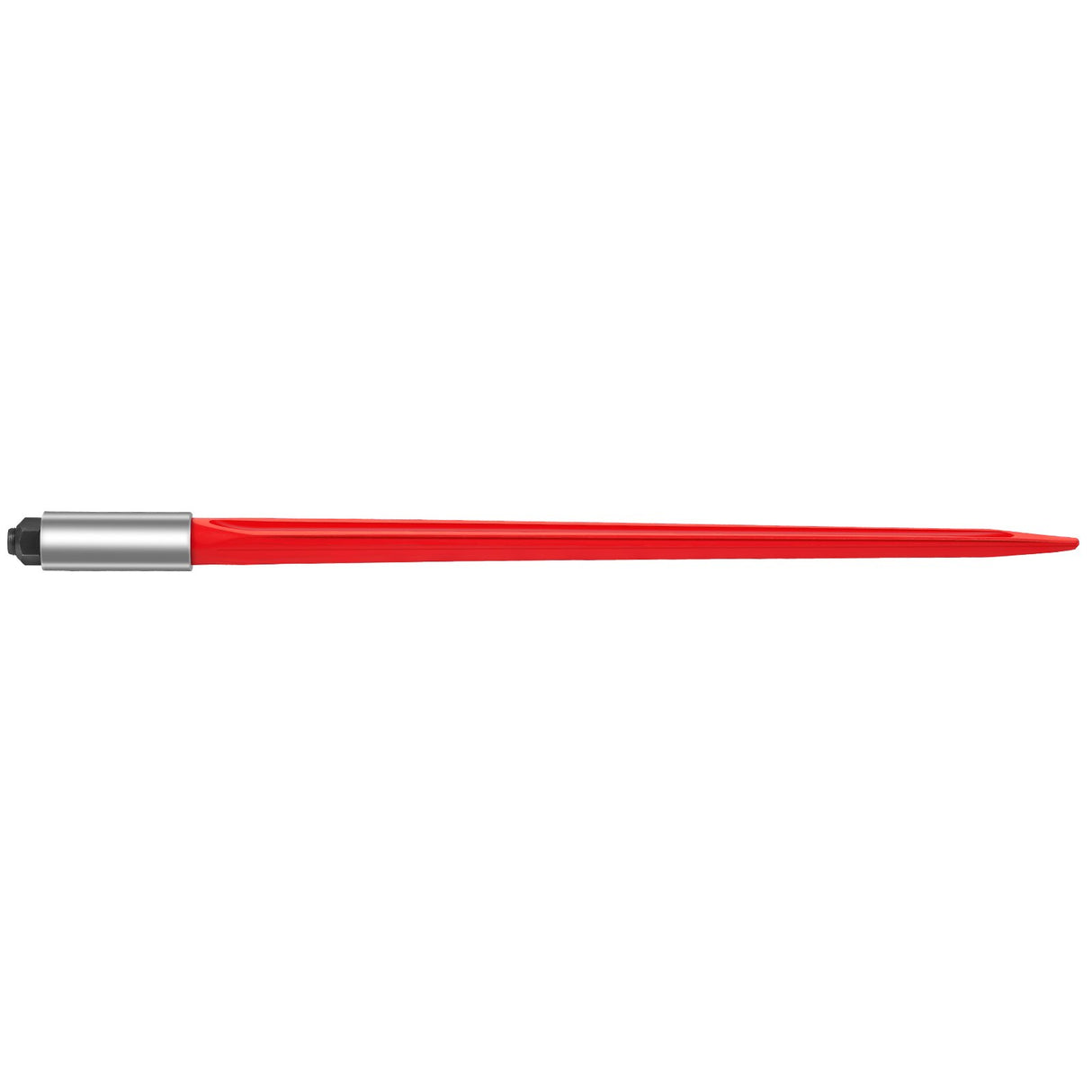 VEVOR Hay Spear 32" Bale Spear 1350 lbs Capacity, Bale Spike Quick Attach Square Hay Bale Spears 1.4" Wide, Red Coated Bale Forks, Bale Hay Spike with Hex Nut & Sleeve for Buckets Tractors Loaders