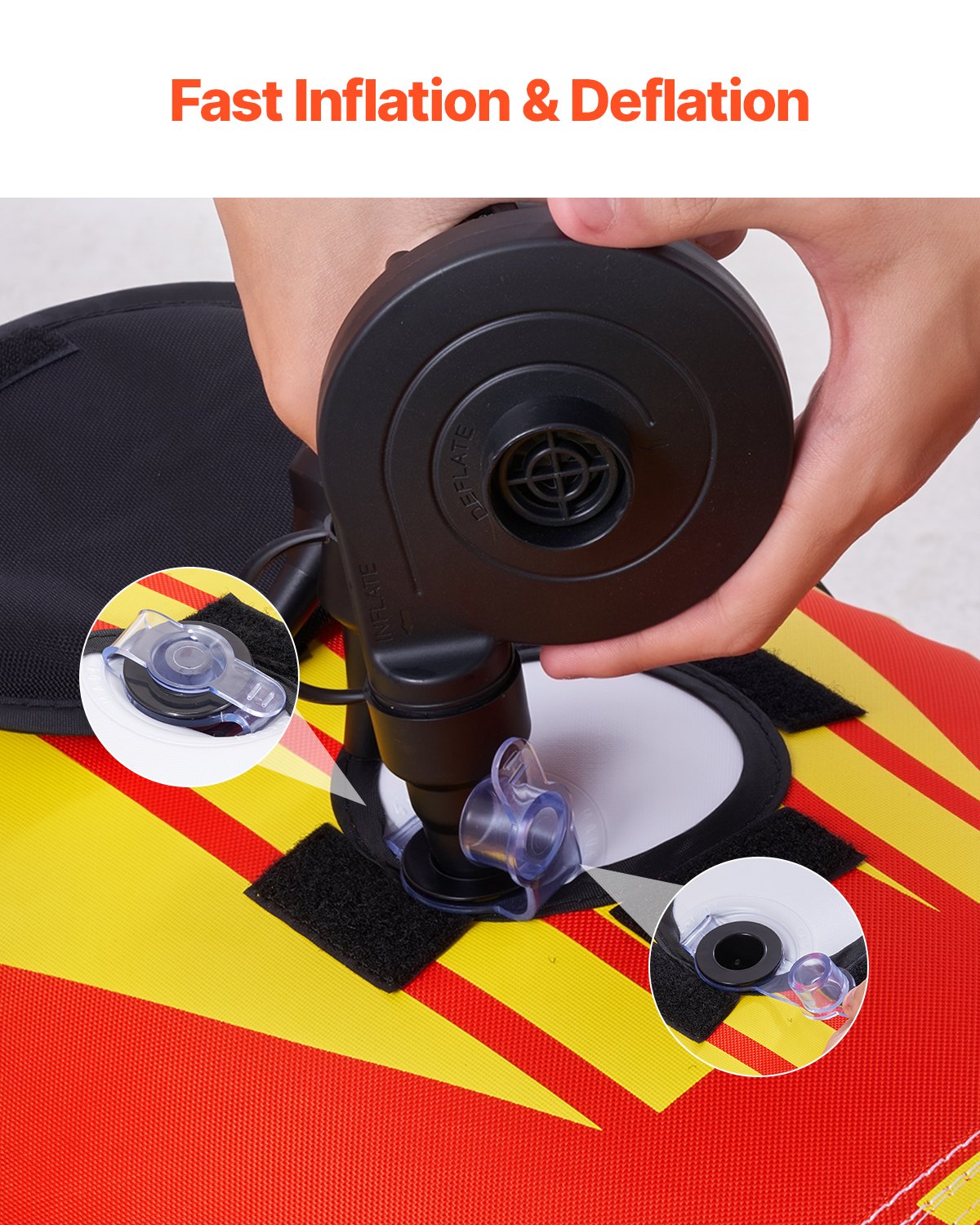 VEVOR Towable Tubes for Boating 1-3 Riders Inflatable Boat Tubes Towables 510lbs