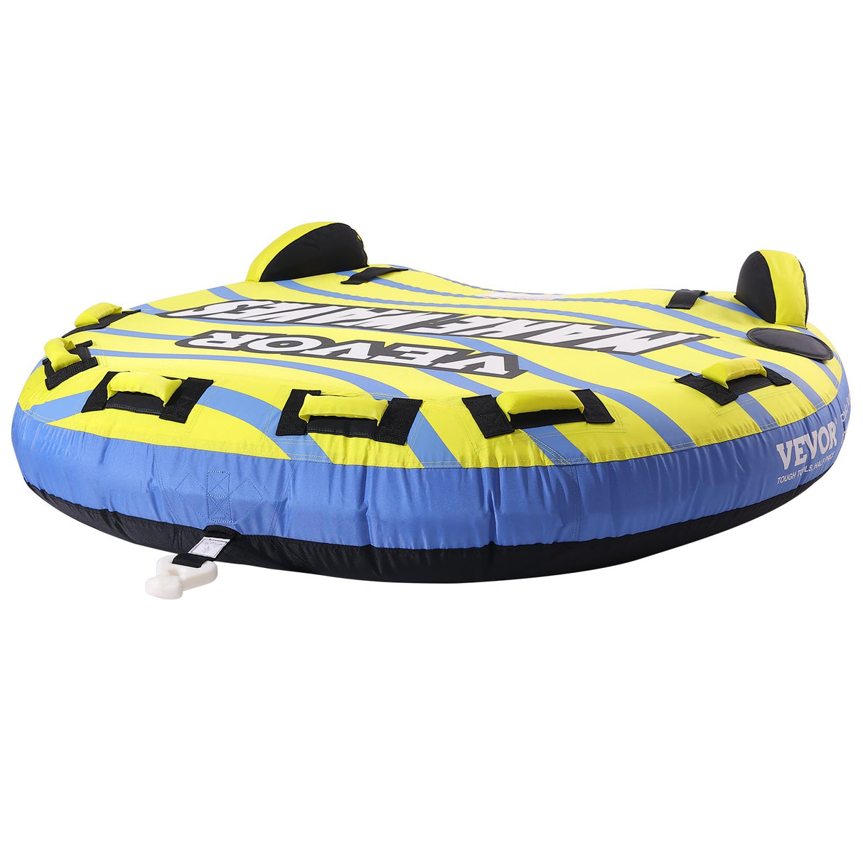 Towable Tube for Boating, 1-3 Riders Inflatable Towable Tube with Bumper Fins, 510 lbs Water Sport Towable Tubes for Boats to Pull, Full Nylon Cover, EVA Grab Handles and Speed Safety Valve